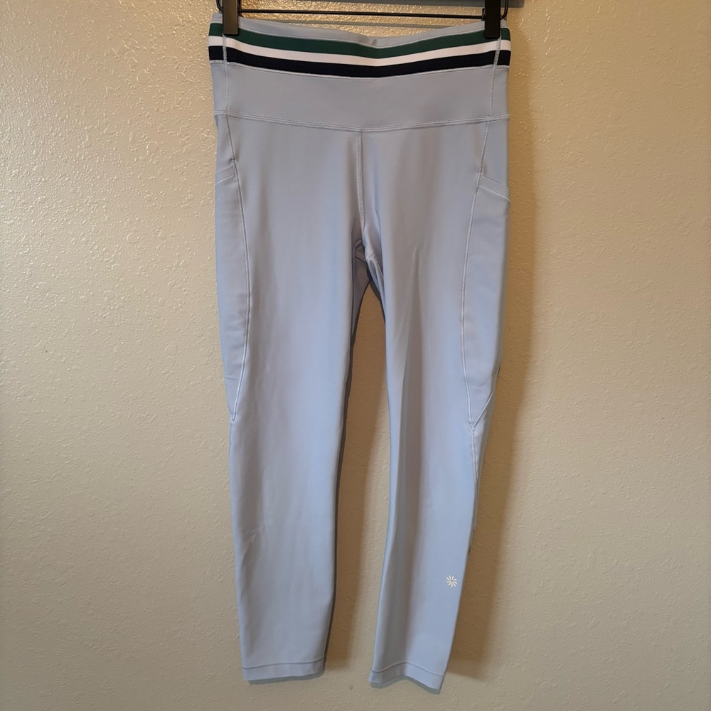 Athleta interval stash 7/8 stripe tight